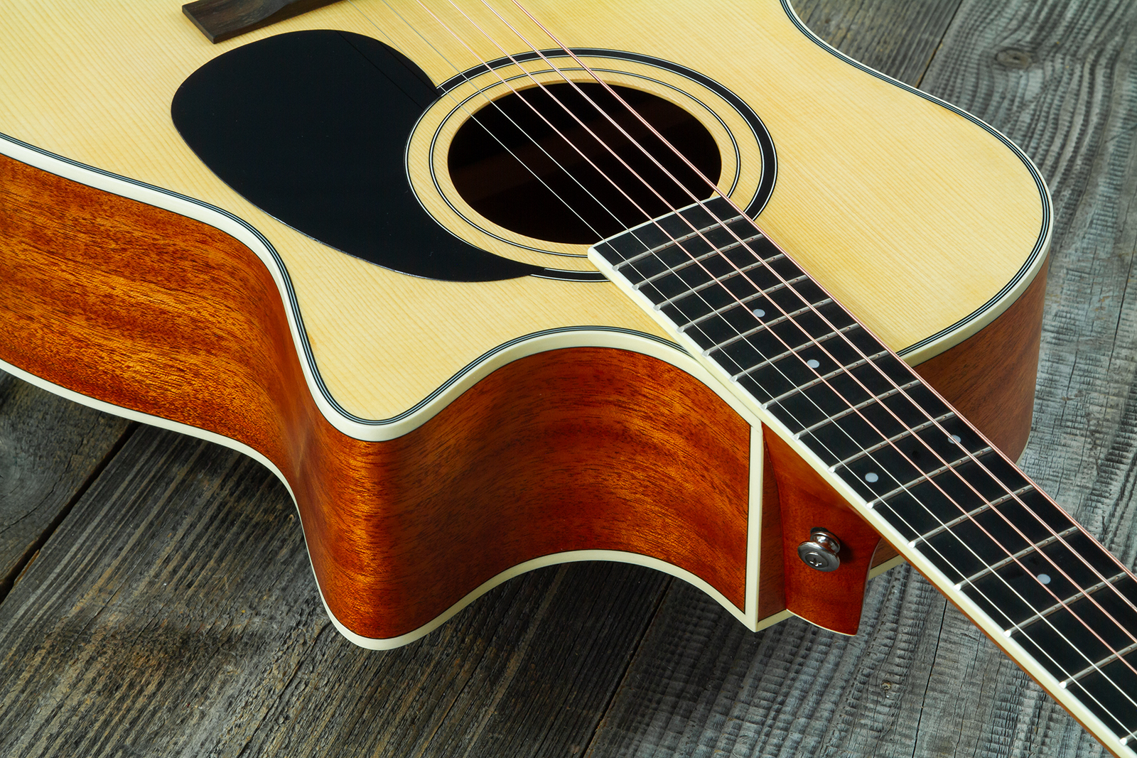 Wesland Om300-ce-nat Orchestra Cw Epicea Acajou Tec - Natural - Folk guitar - Variation 6