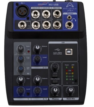 Analog mixing desk Wharfedale Connect 502 USB