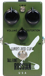 Overdrive, distortion & fuzz effect pedal Wren and cuff Tall Font Russian Fuzz