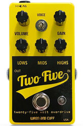 Overdrive, distortion & fuzz effect pedal Wren and cuff Two Five Drive Boost