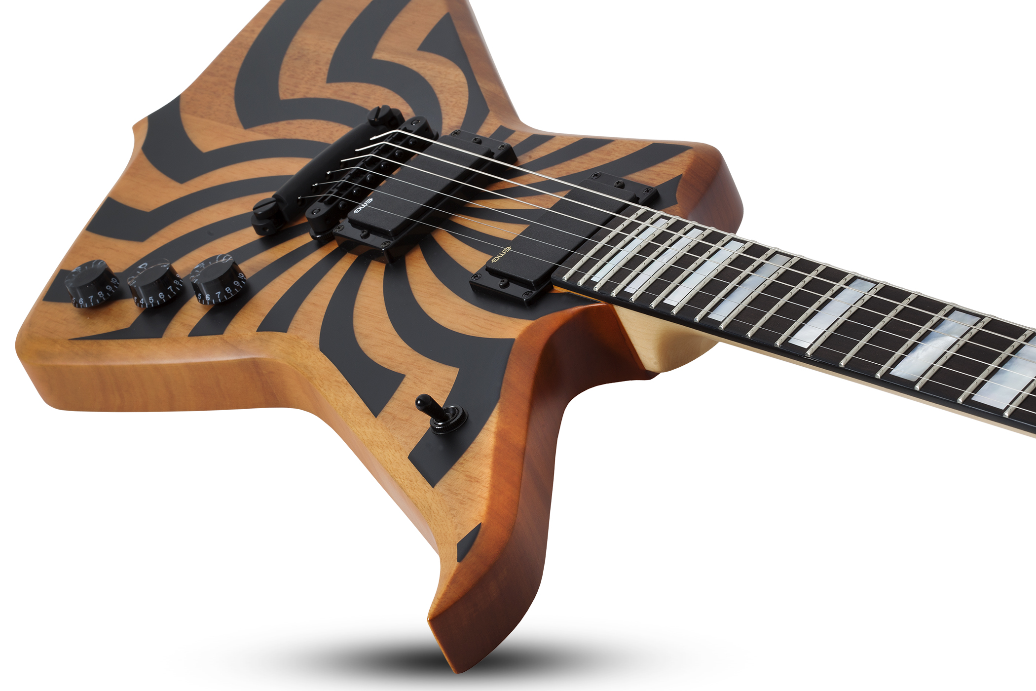 Wylde Audio Blood Eagle Hh Ht Eb - Satin Rawtop Buzzsaw - Metal electric guitar - Variation 2