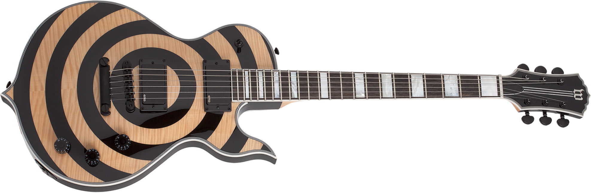 Wylde Audio Odin Grail 2h Emg Ht Eb - Rawtop Bullseye - Metal electric guitar - Main picture