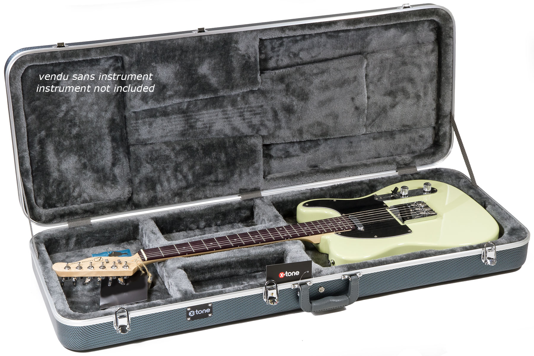 X-tone 1510 Abs Electrique Strat/tele Rectangulaire Silver - Electric guitar case - Variation 2