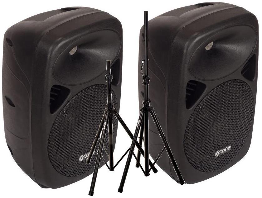 Complete pa system X-tone 2 x SMA8 + Stand X-tone