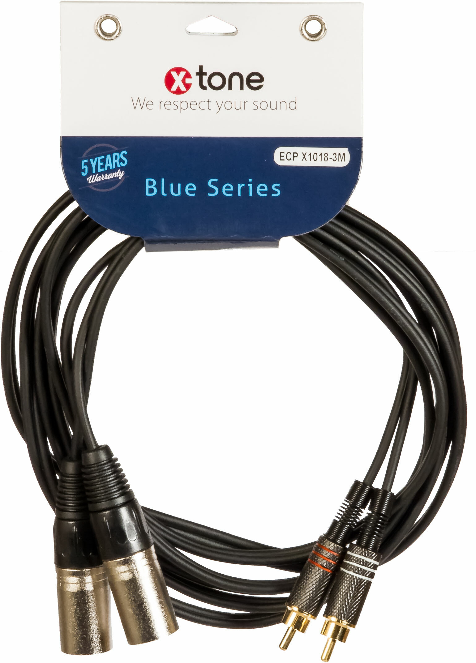 X-tone 2 Xlr(m) / 2 Rca 3m Blue Series (x1018-3m) - Cable - Main picture
