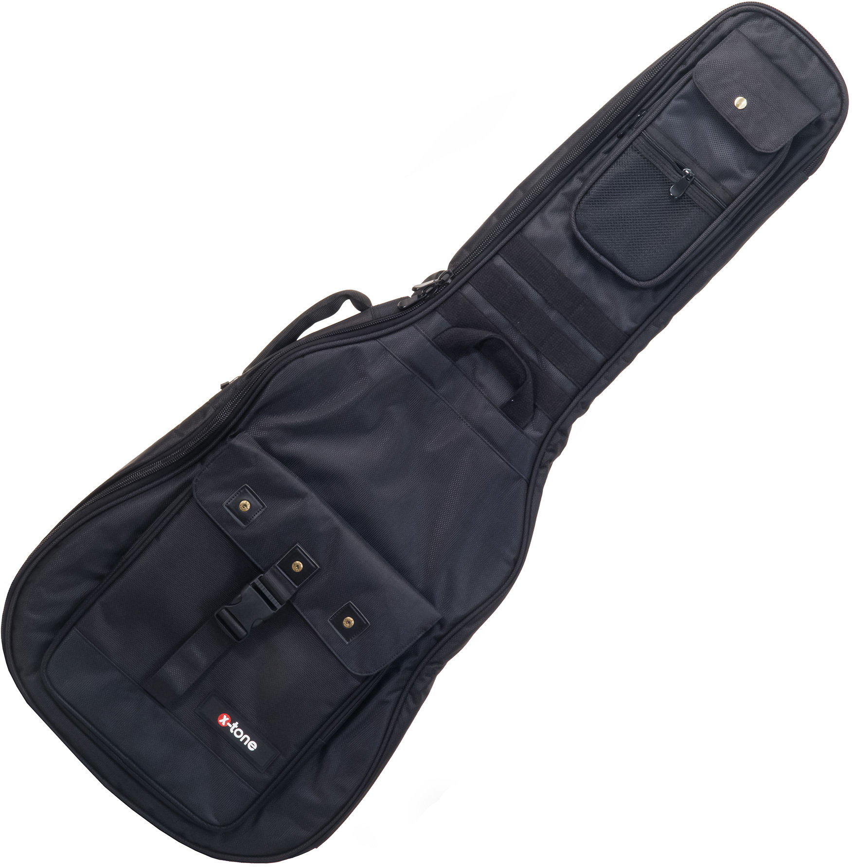 X-tone 2020 Fol-bk Light Deluxe Acoustic Dreadnought Guitar Bag Black (2080) - Acoustic guitar gig bag - Main picture