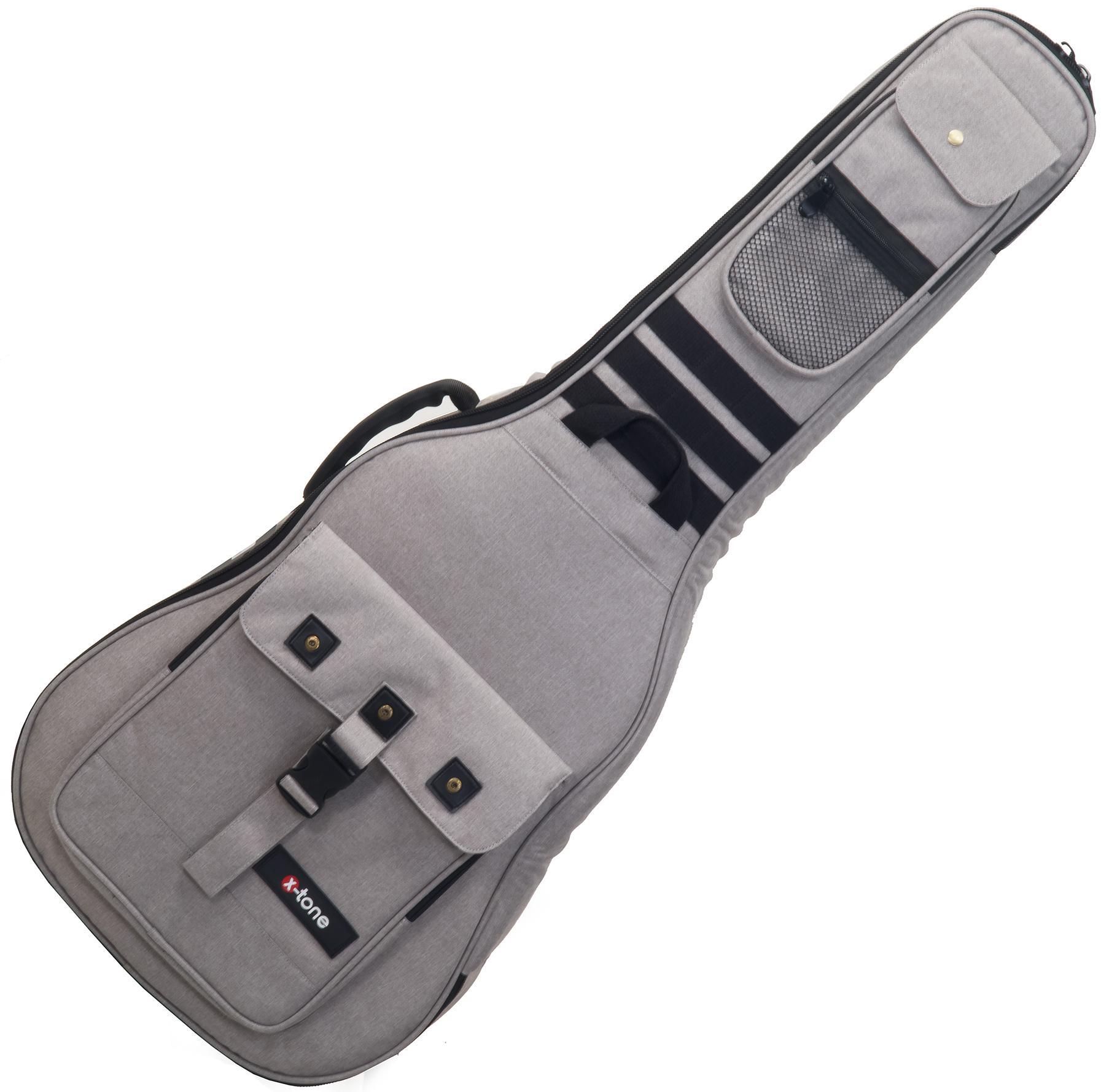 Classic guitar gig bag X-tone Deluxe Nylon Classical 4/4 Guitar Bag - Grey