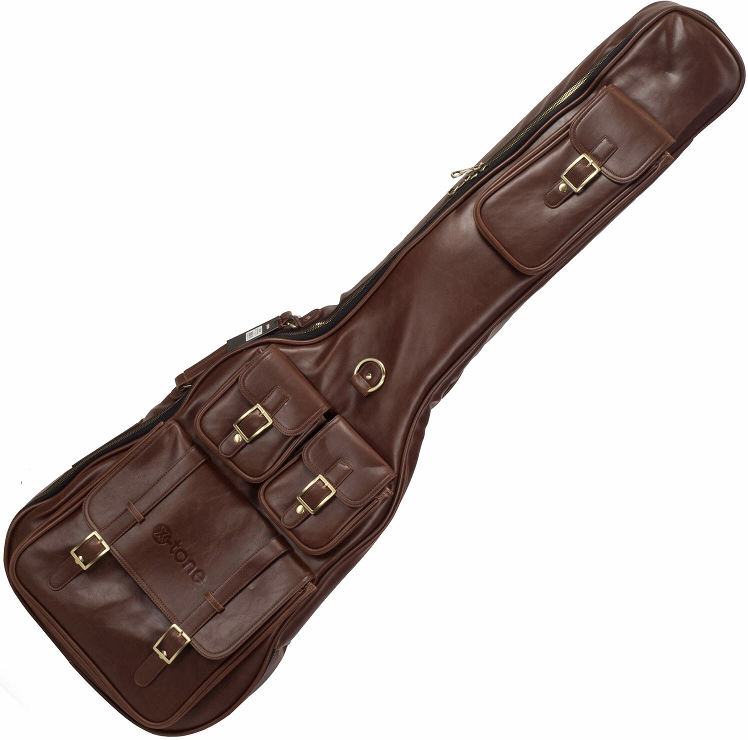 X-tone 2035 Bas-bn Deluxe Cuir Bass Medium Brown (2066) - Electric bass gig bag - Main picture