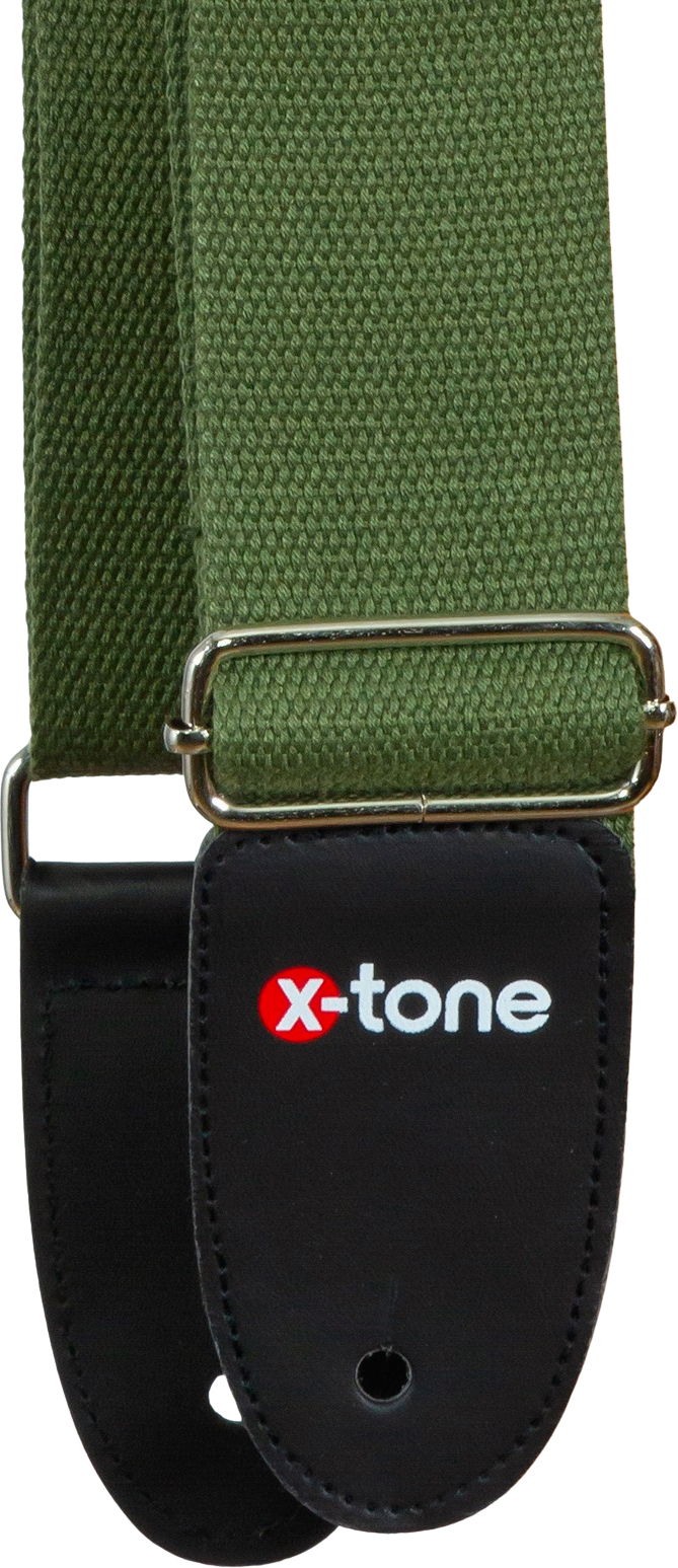 X-tone B038-gr Cotton Metal Buckle Guitar Strap - Guitar strap - Main picture