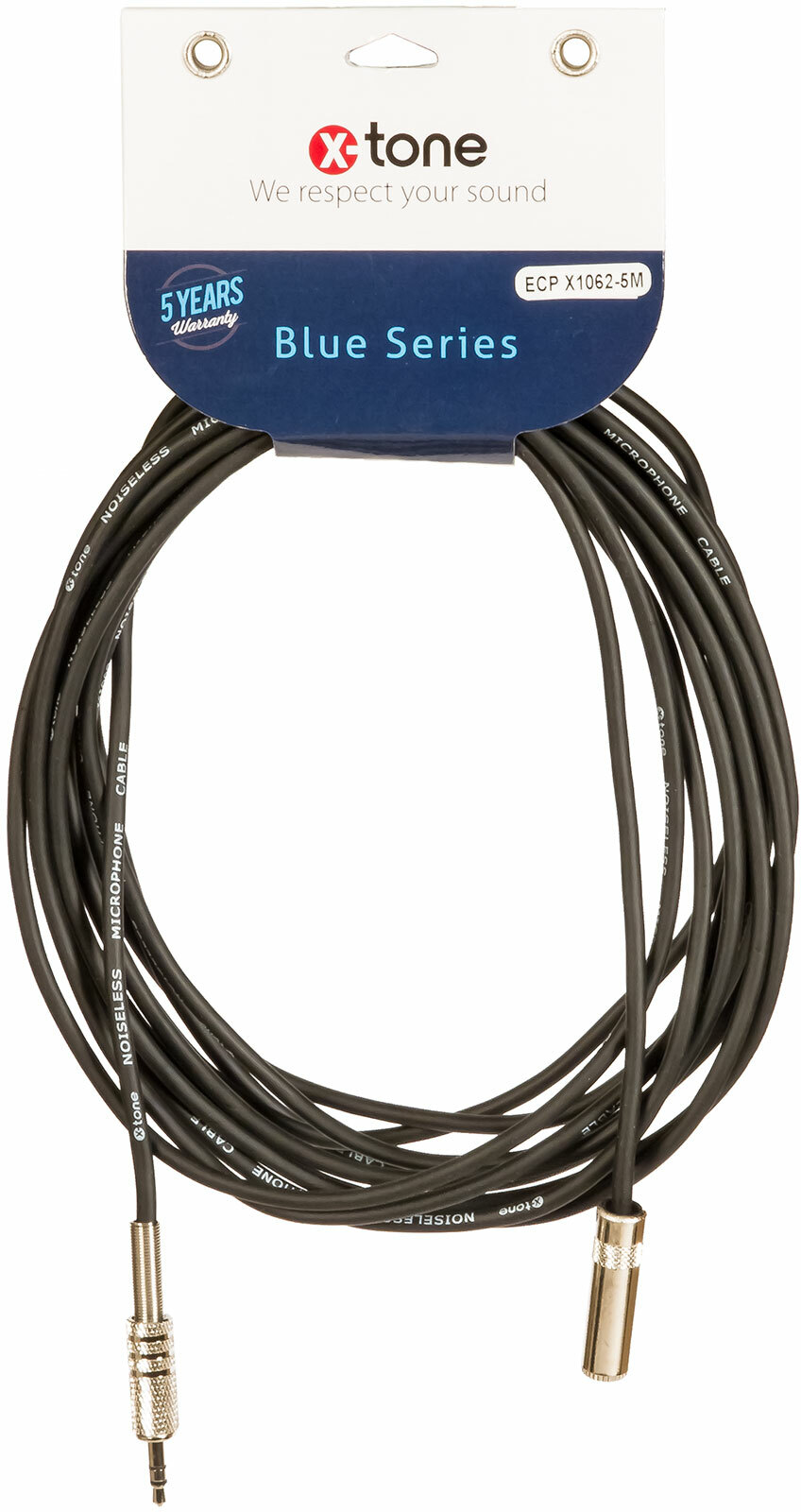 X-tone Mini Jack St / Mini Jack(f) St 5m Blue Series (x1062-5m) - Cable - Main picture