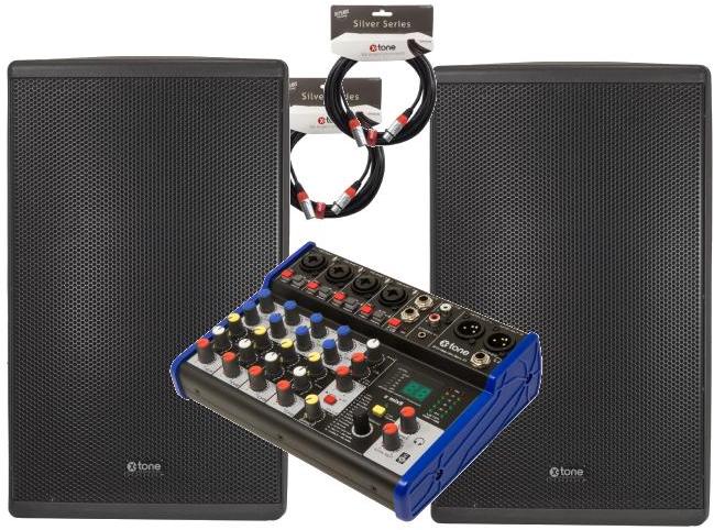 Complete pa system X-tone Pack Sono 600 Watts 8 canaux