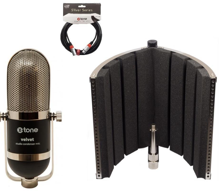 Microphone pack with stand X-tone Pack velvet X-screen