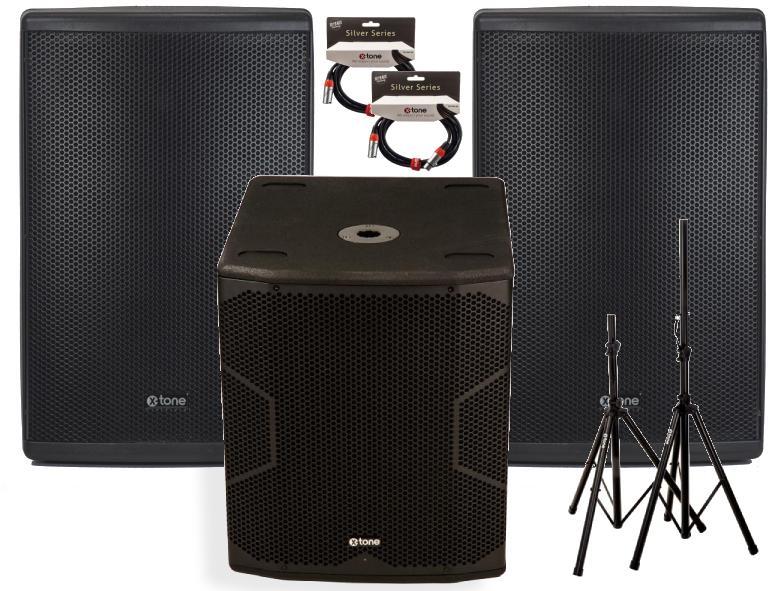 Complete pa system X-tone Pack Xts-12 + Caisson + cables