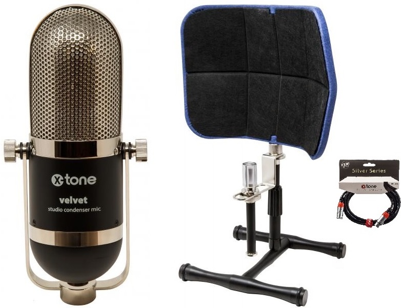 X-tone Velvet Descreen - Microphone pack with stand - Main picture
