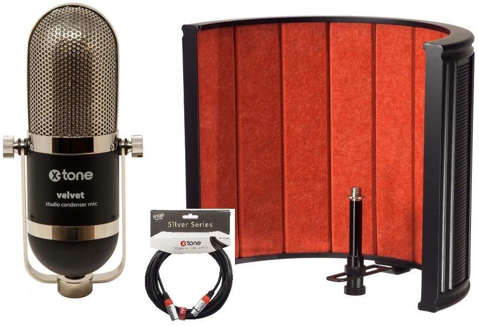 Microphone pack with stand X-tone Velvet X-Screen Pro