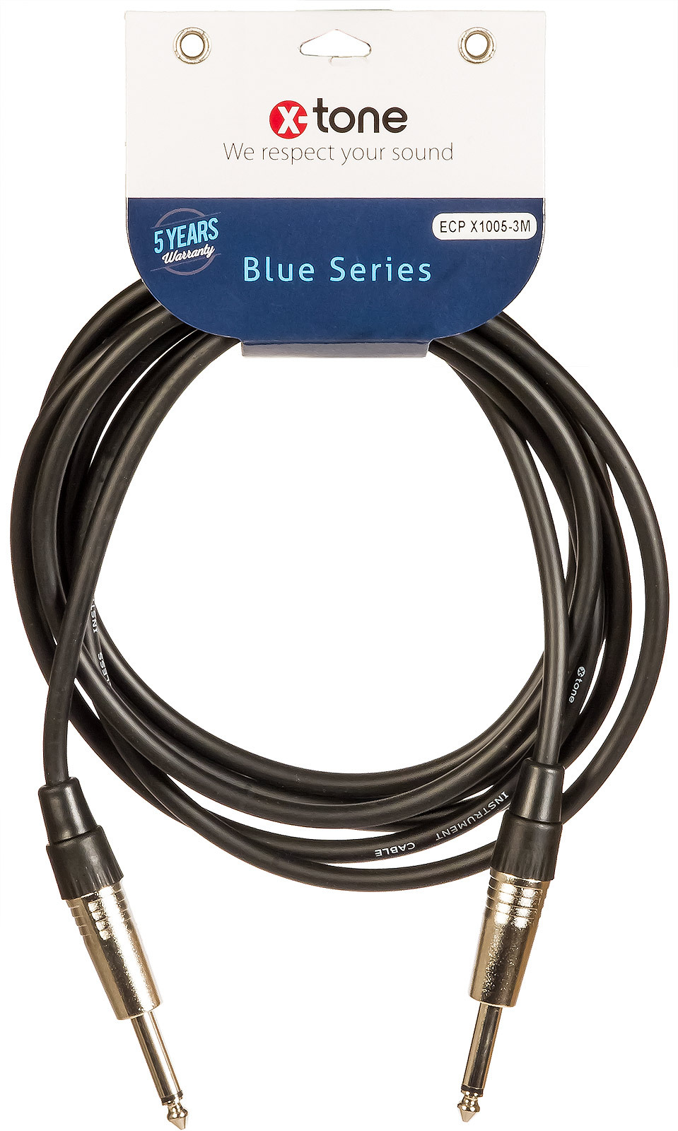 X-tone X1005-3m Instrument Cable Jack (m) 6,35 / Jack (m) 6,35 - Cable - Main picture