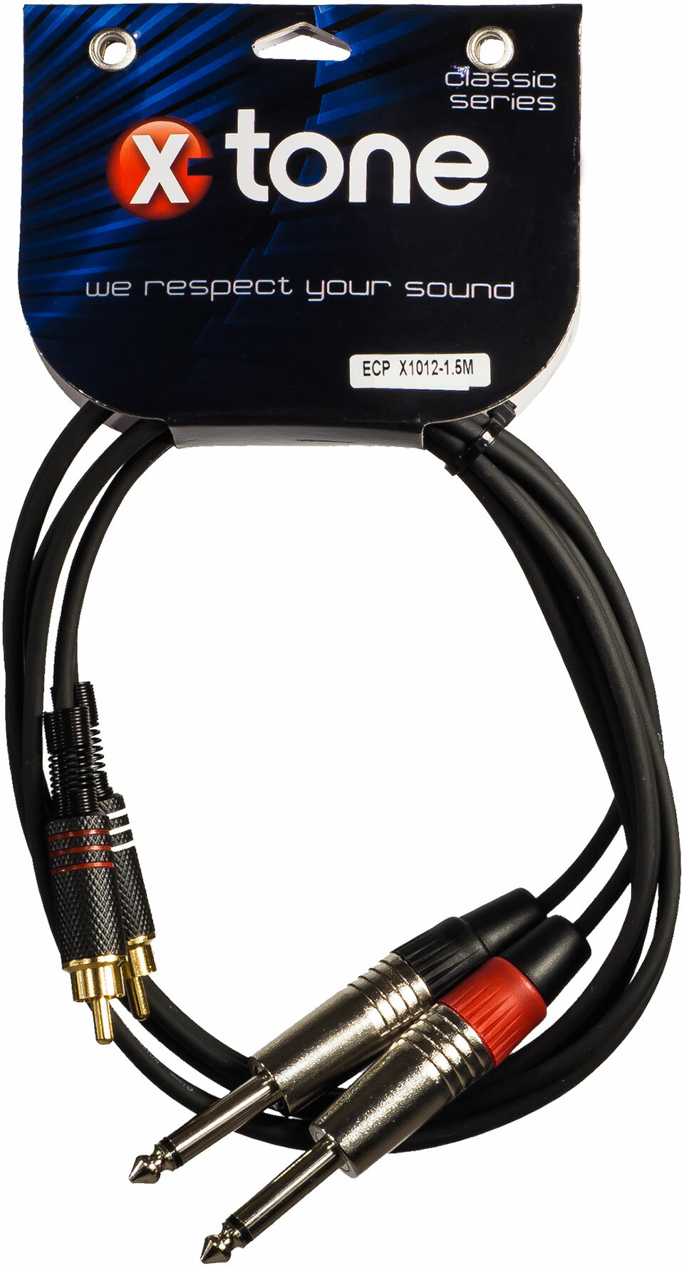 X-tone X1012-1.5m - 2 Jack(m) 6,35 Mono / 2 Rca(m) - Cable - Main picture