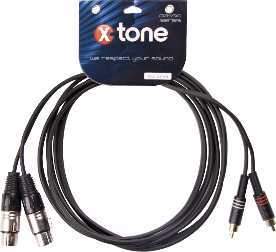 X-tone X1019 2 Xlr Femelle 2 Rca Male 3m - Cable - Main picture