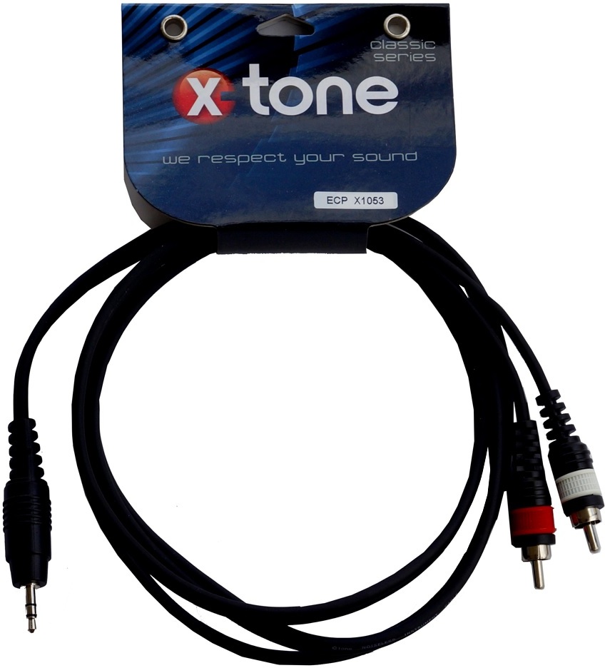 X-tone X1053-1.5m - Jack(m) 3,5 Stereo / 2 Rca - Cable - Main picture