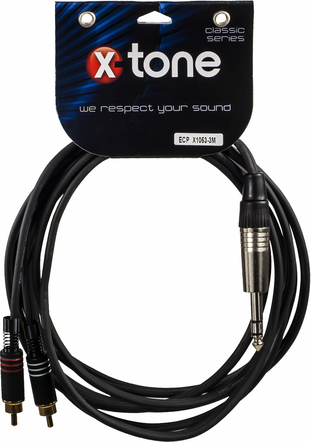 X-tone X1053-3m - Jack(m) 6,35 Stereo / 2 Rca(m) - Cable - Main picture