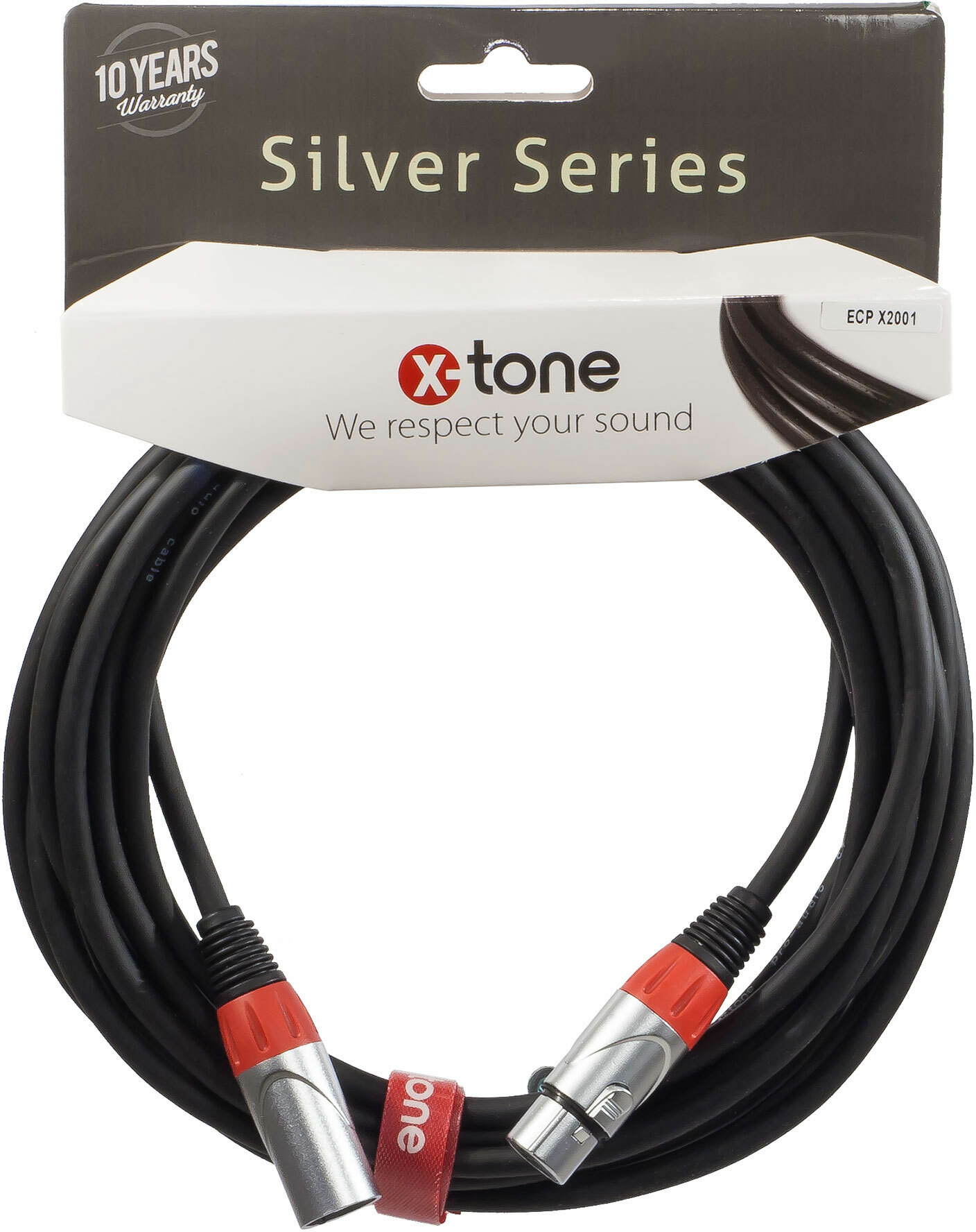 X-tone X2001-10m - Xlr(m) / Xlr(f) Silver Series - Cable - Main picture