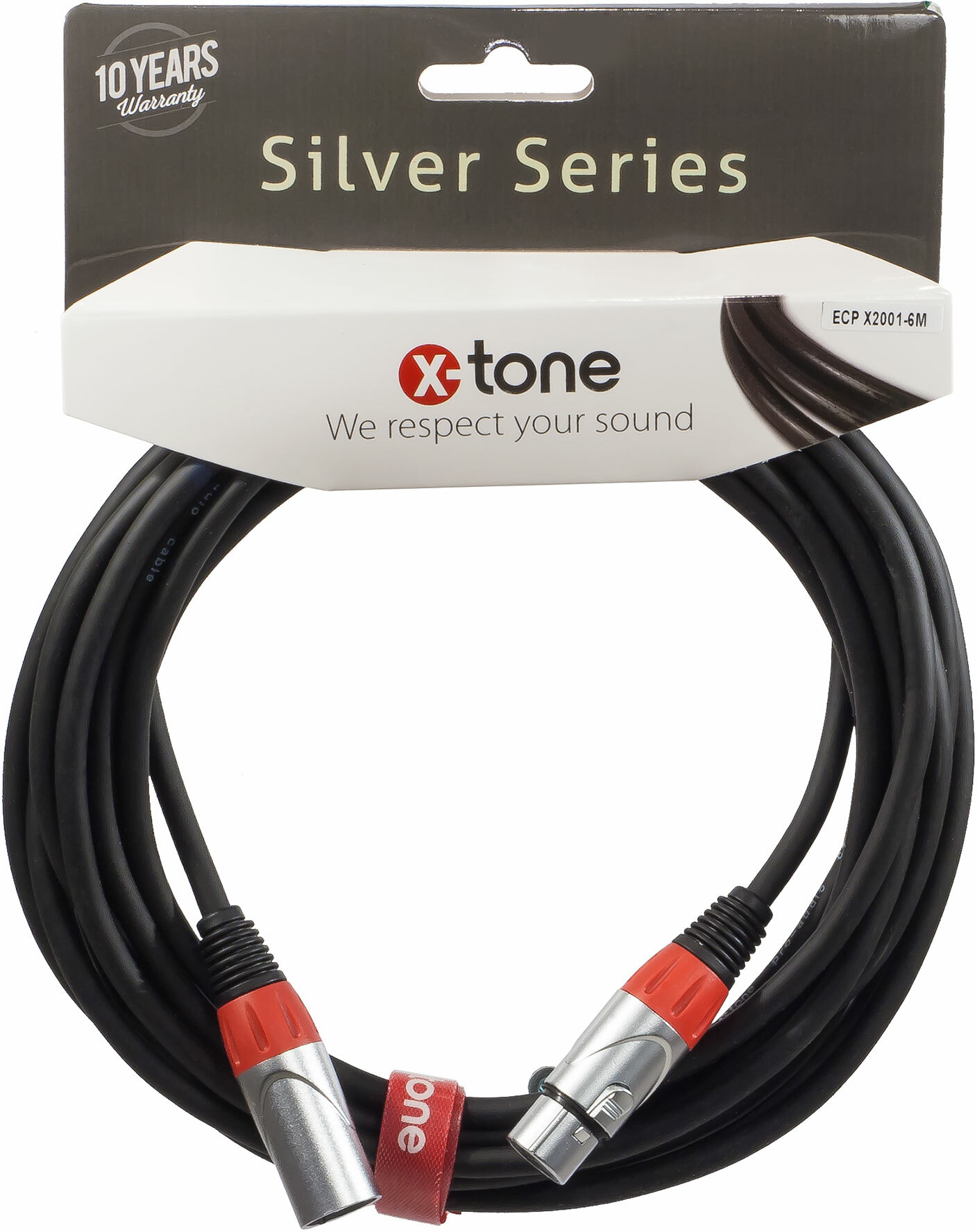 X-tone X2001-6m - Xlr(m) / Xlr(f) Silver Series - Cable - Main picture