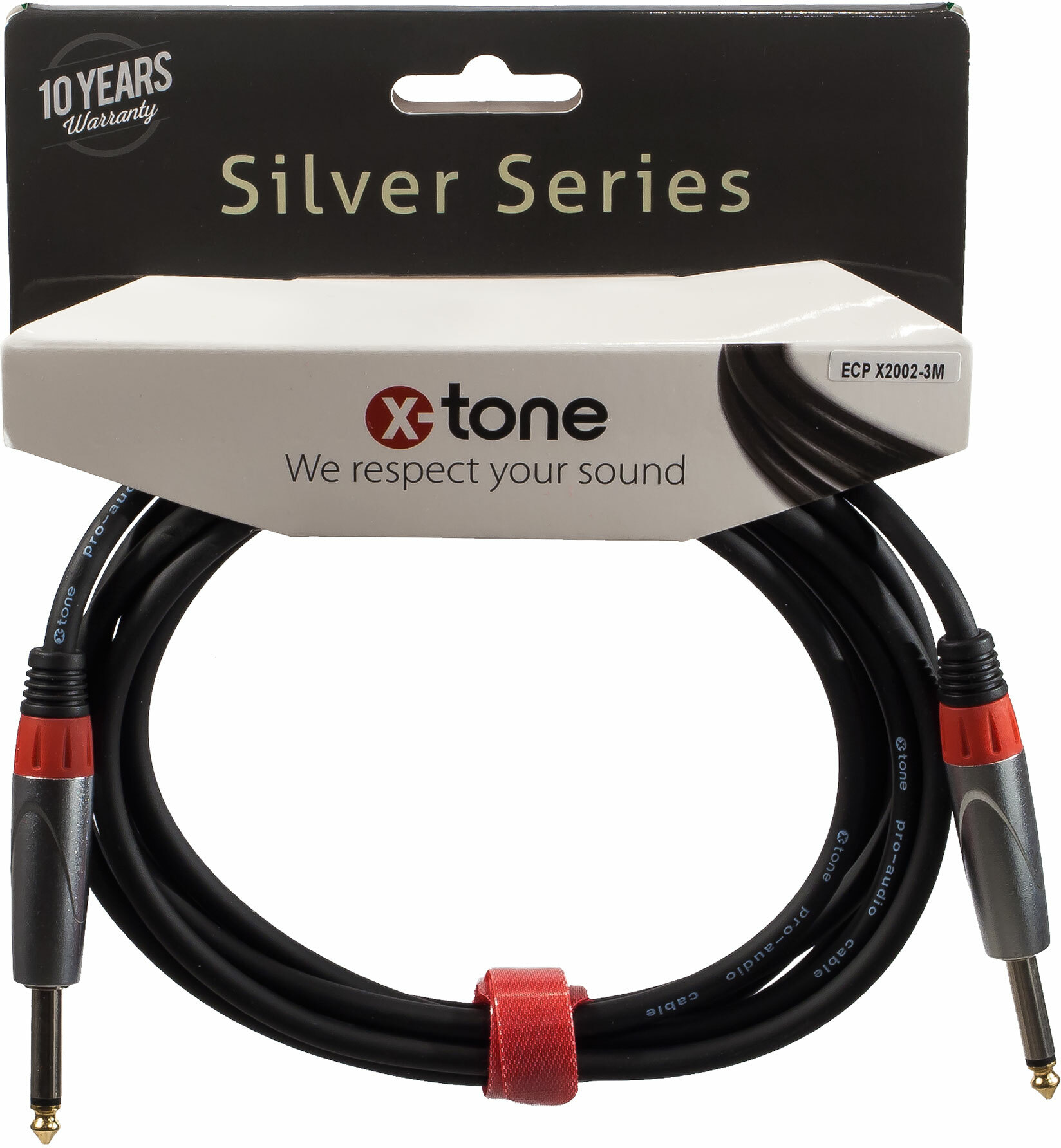 X-tone X2002-3m - Jack(m) 6,35 Mono / Jack(m) 6,35 Mono Silver Series - Cable - Main picture