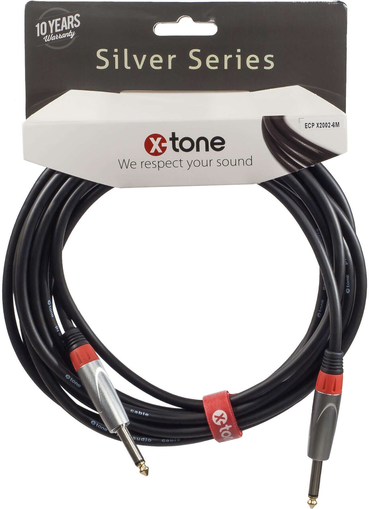 X-tone X2002-6m - Jack(m) 6,35 Mono / Jack(m) 6,35 Mono Silver Series - Cable - Main picture