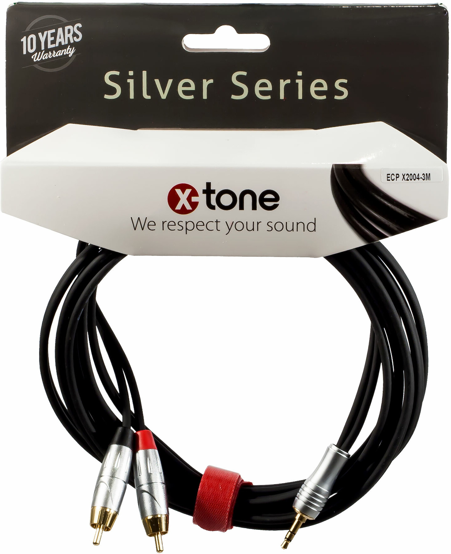 X-tone X2004-3m - Jack(m) 3,5 Stereo / 2 Rca(m) Silver Series - Cable - Main picture