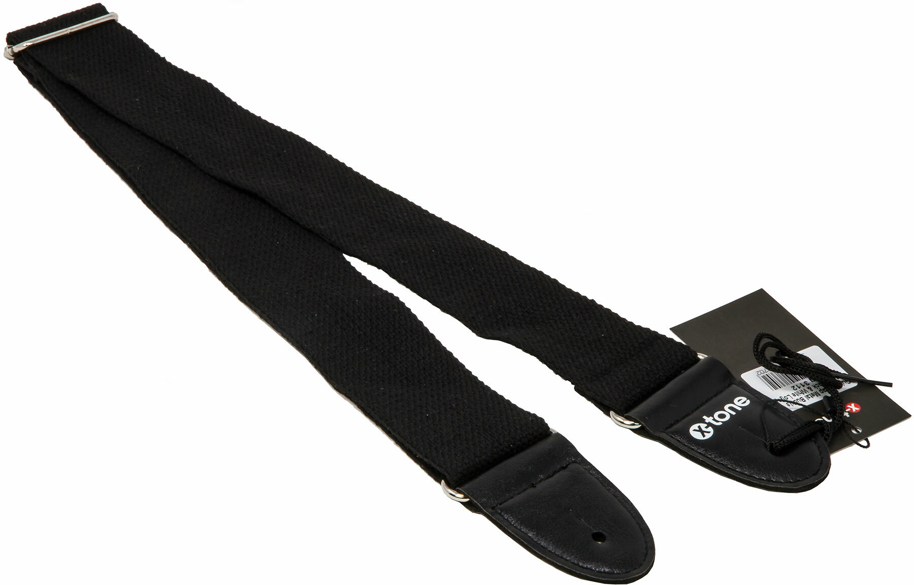 X-tone Xg 3112 Cotton Metal Buckle Guitar Strap Black - Guitar strap - Main picture