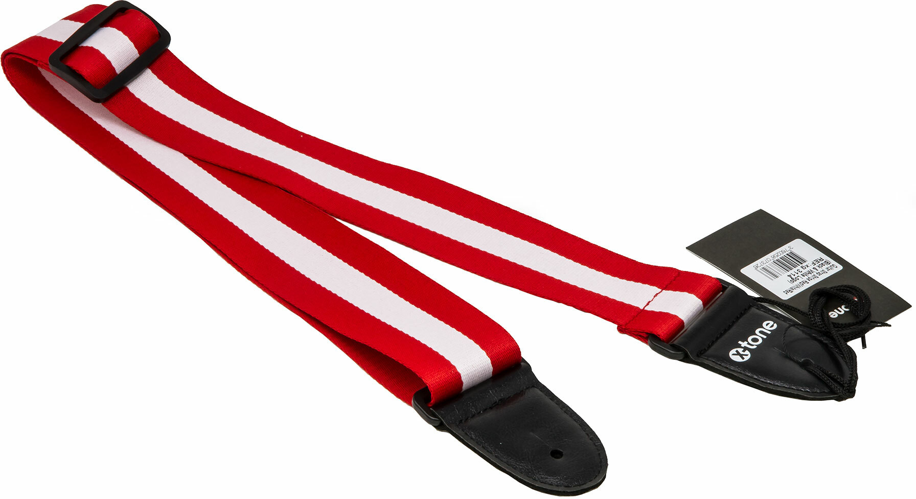 X-tone Xg 3114 Nylon Guitar Strap Stripe Red & White - Guitar strap - Main picture