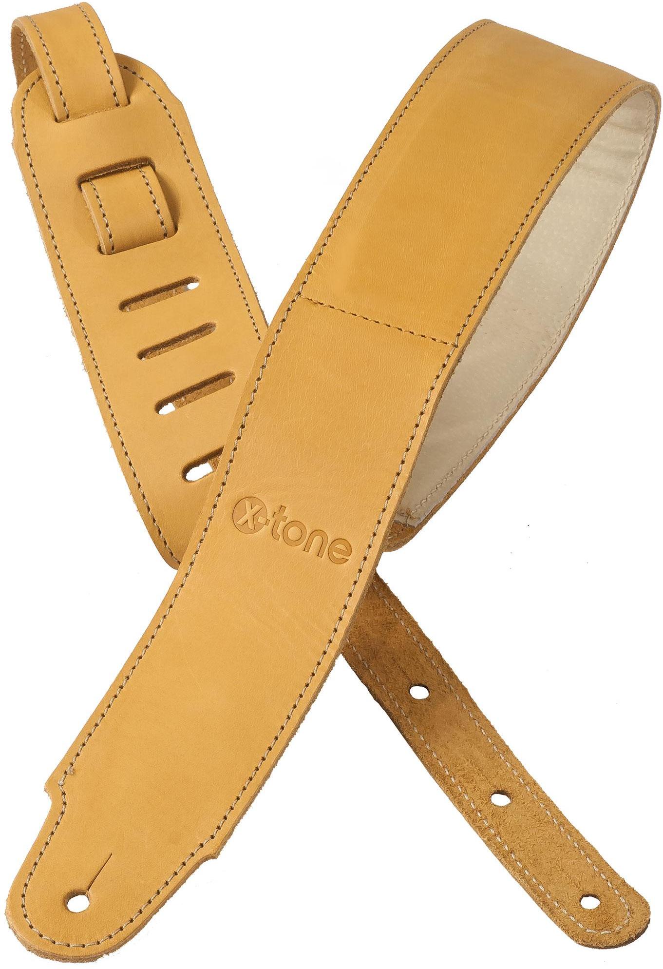 Guitar strap X-tone xg 3154 Plus Leather Guitar Strap - Brownstone Beige