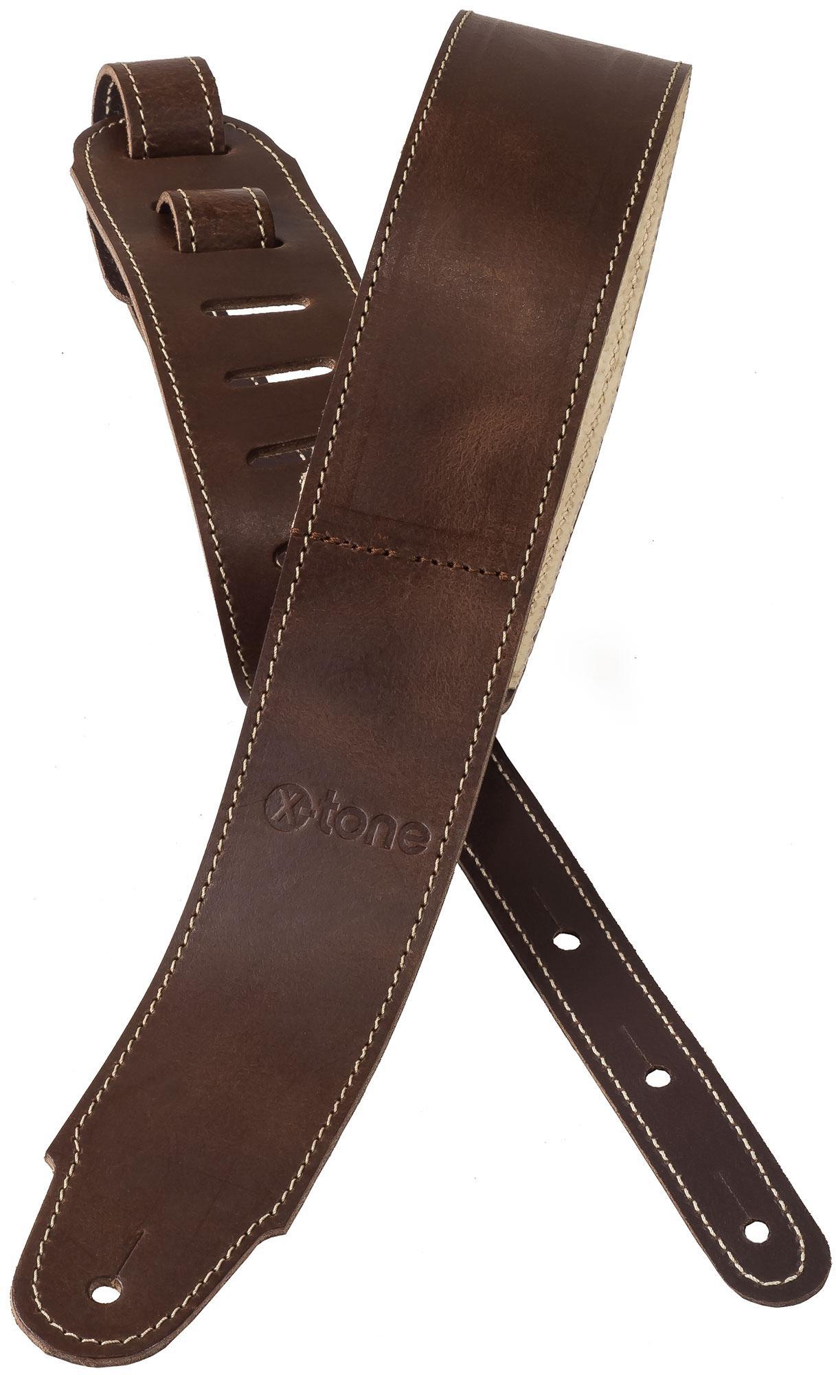 Guitar strap X-tone xg 3155 Plus Leather Guitar Strap - Brown