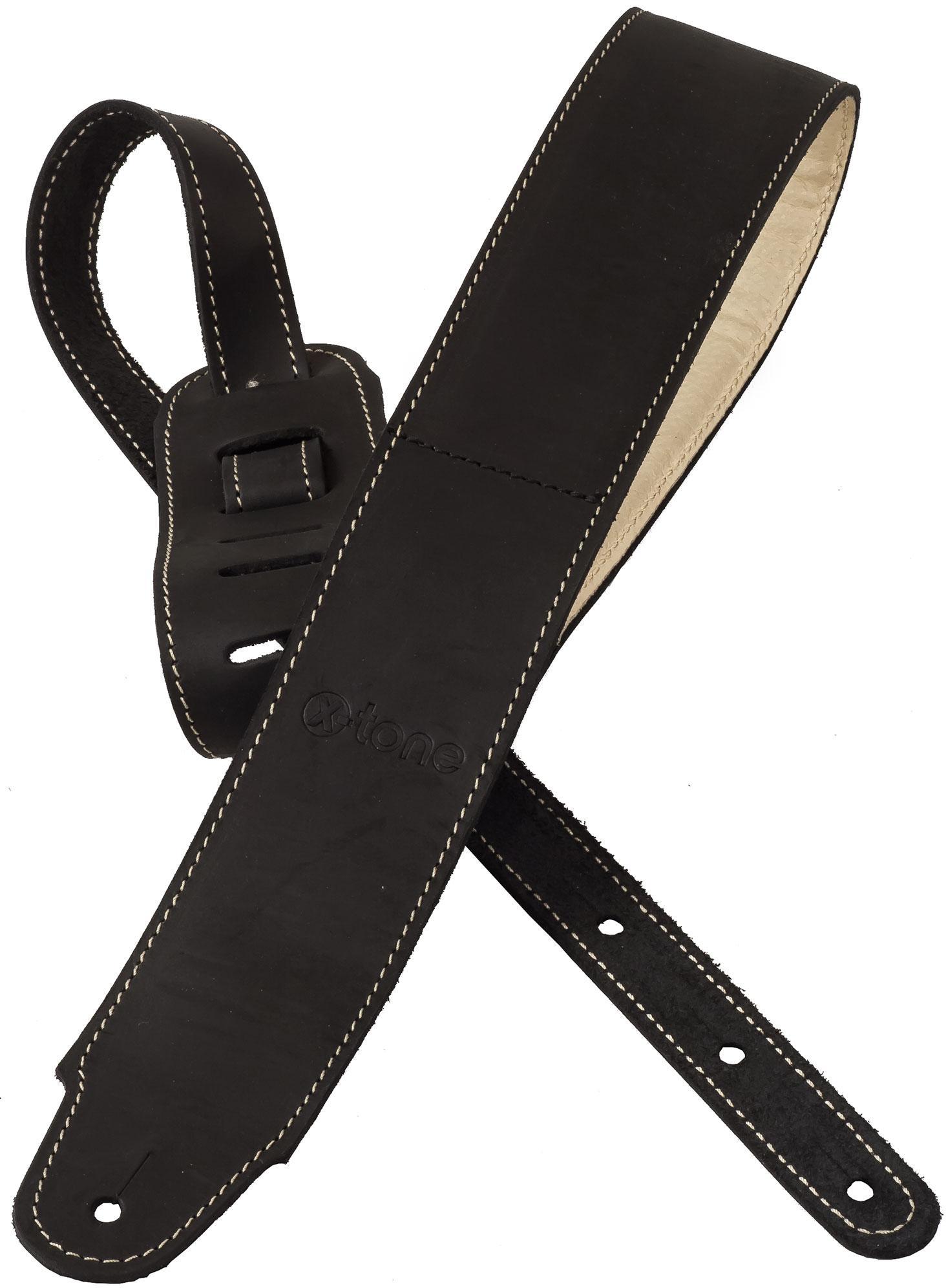 Guitar strap X-tone xg 3157 Classic Plus Leather Guitar Strap - Black