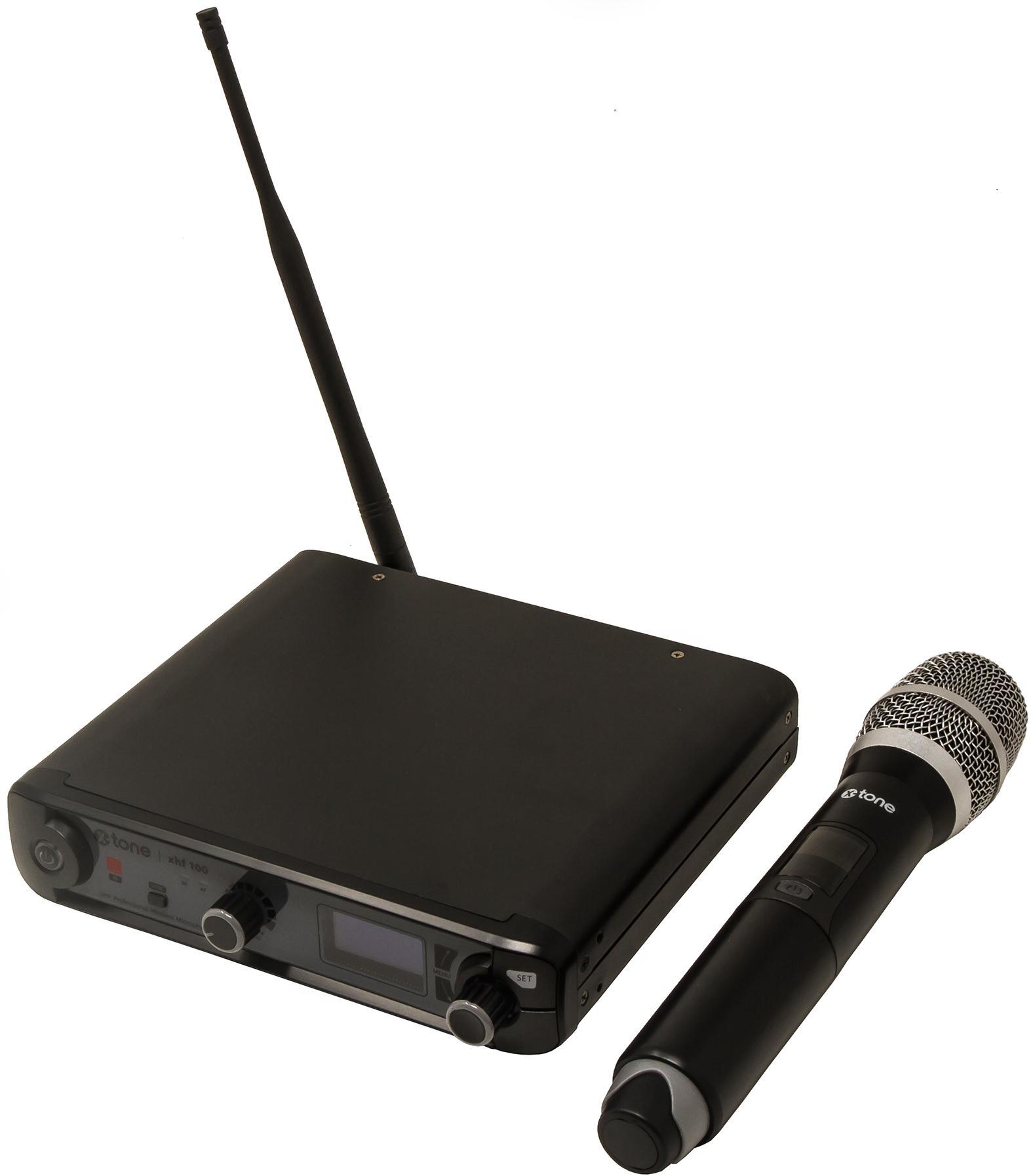 Wireless handheld microphone X-tone XHF100 Systeme HF Main Frequence Fixe