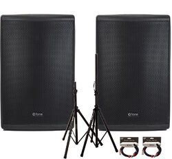 Complete pa system X-tone 2 x XTS-12 + 2  x X2001-3M + XH 6310 Pied Enceinte Paire