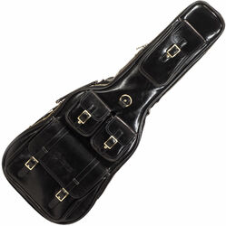 Deluxe Leather Electric Guitar Bag - Black