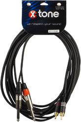 Cable X-tone X1012-6M - 2 Jack(M) 6,35 mono / 2 RCA(M)
