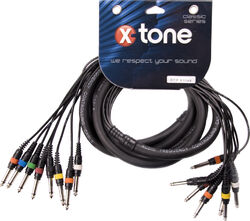 Multipair cable X-tone X1048 8x Jack M / 8x Jack M Mono - 3M
