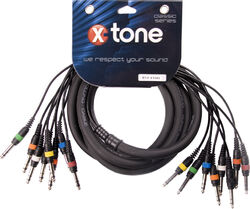 Multipair cable X-tone X1049 Octopaire Jack/Jack stereo - 3m