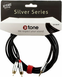 Cable X-tone X2004-3M - Jack(M) 3,5 Stereo / 2 RCA(M) SILVER SERIES