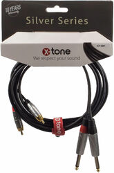 Cable X-tone X2007-1.5M - 2 Jack(M) 6,35 mono / 2 RCA(M)