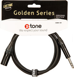 Cable X-tone X3009-1.5M XLR(M) / JACK(M) 6.35 TRS X3009-3M XLR(M) / JACK(M) 6.35 TRS Golden Series