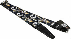 Guitar strap X-tone XG 3102 Nylon Guitar Strap Skull Laughing - Black & Yellow