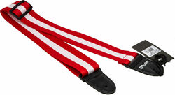 XG 3114 Nylon Guitar Strap Stripe - Red & White
