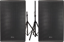 Complete pa system X-tone XTS-15(paire) +XH 6310 Pied Enceinte Paire + Sac