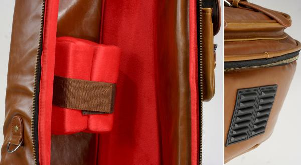 leather acoustic guitar gig bolsa