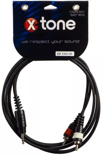 Cable X-tone X1015-1.5M - Jack(M) 3,5 Stereo / 2 RCA(M)
