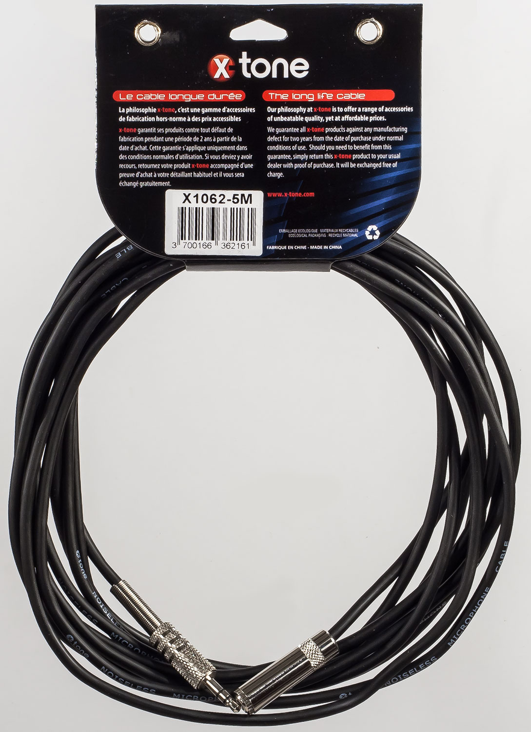 X-tone Mini Jack St / Mini Jack(f) St 5m Blue Series (x1062-5m) - Cable - Variation 2