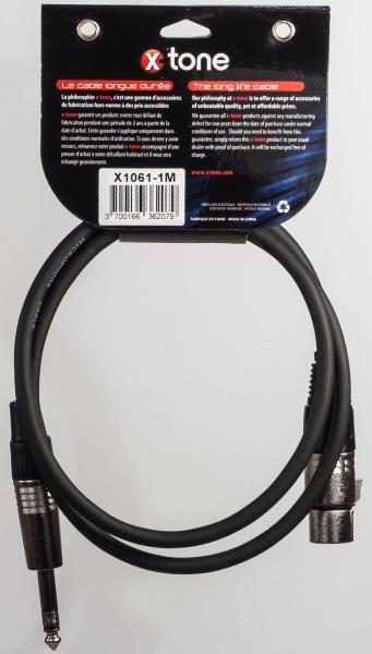 Cable X-tone X1061-1M - Jack(M) 6,35 TRS / XLR(F)